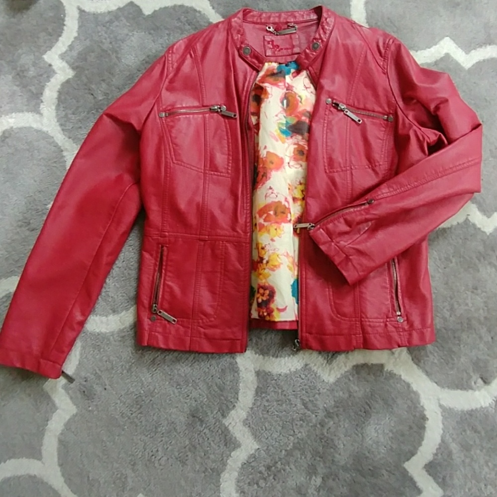 Faux leather jacket